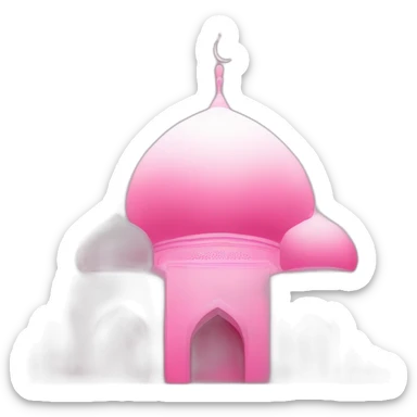 Mosque, basic shades of pink sticker