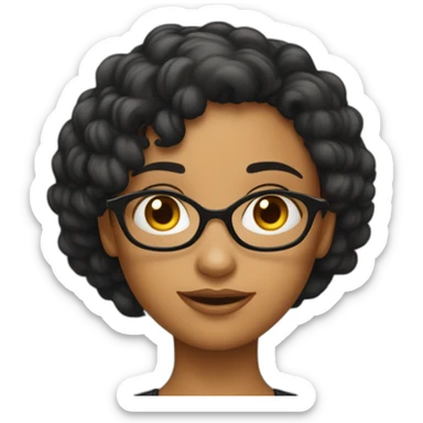 emoji fille noire qui lève les yeux en l'air sticker