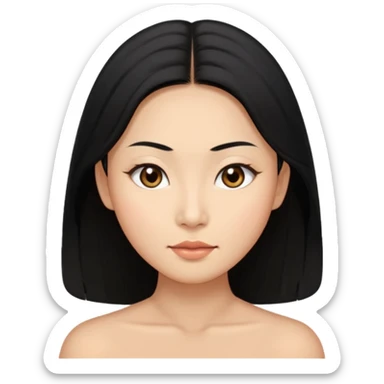 long black hair asian Oval or heart-shaped face

Almond, upturned eyes

Defined jawline, balanced cheekbones

Medium facial fat retention

Sleek, lifted expression sticker