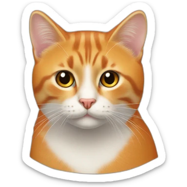 un gato naranja con antifaz sticker