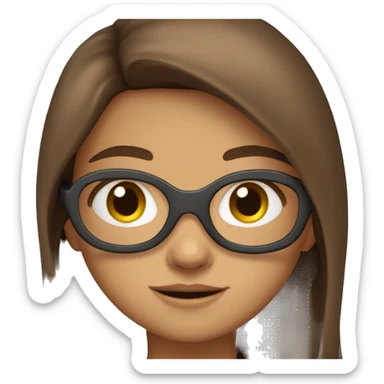 superhero, child, girl, long brown hair, brown eyes, hispanic sticker