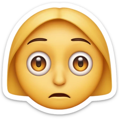 quiero un emoji como este tipo(😧😐🫩😴🫠😲)pero q tenga un ojo titilando del estrés sticker