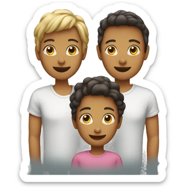 Famille de 3 personnes  sticker