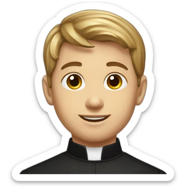 young catholic priest sticker