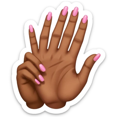 Brown skin hand doing a pinky promise sticker