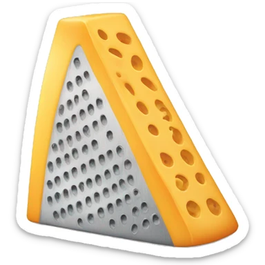 We make such an emoji, as if we rub the heel on a grater and it turns out like pieces of cheese sticker
