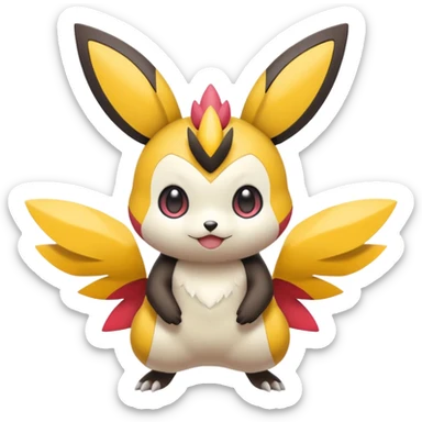 Emolga-Pichu-Victini-fusion sticker