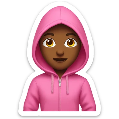 A pink hoodie and pink pants sticker