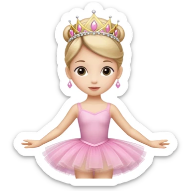 ballet bun princesses sticker