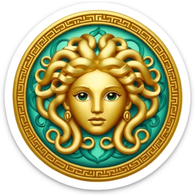 Medusa Versace logo sticker