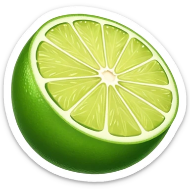 a whole lime, simple, clear sticker