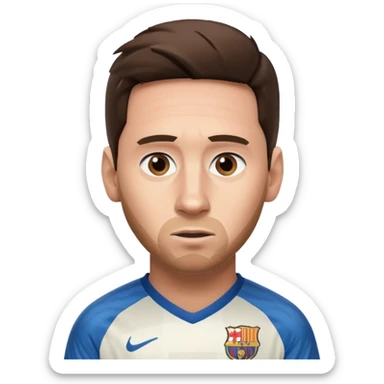 Messi that look like he have seen something weird sticker