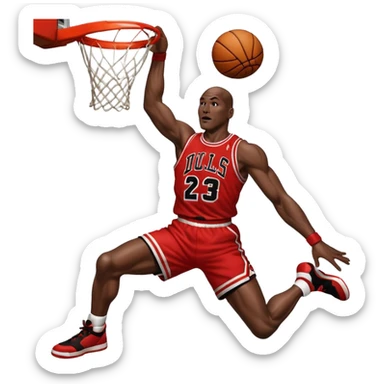 Michael jordan dunking sticker