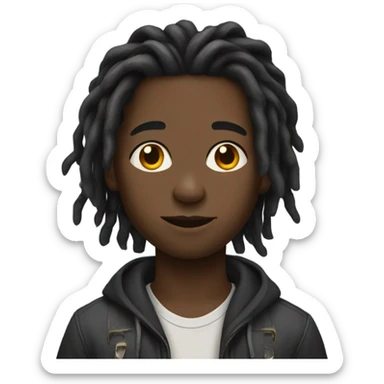 Black boy with locs sticker