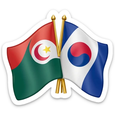 FRIENDSHIP FLAG OF PAK-SOUTH KOERA sticker