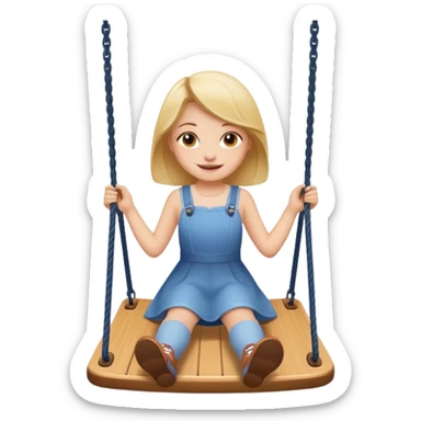 Swing, swing-board with  girl sticker