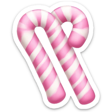 a pink pastel candy cane sticker