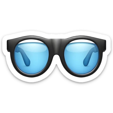 Create a high-quality 3D render that transforms the emojis 👓 into 3D objects. Pixar-style, 

 sticker