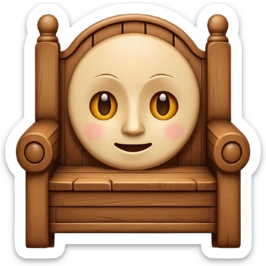Chair with face sticker