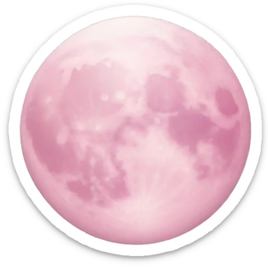 pastel pink moon sticker