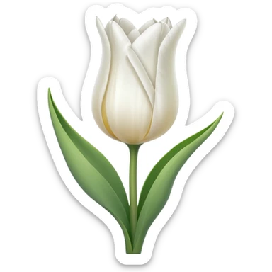 White tulip emoji sticker