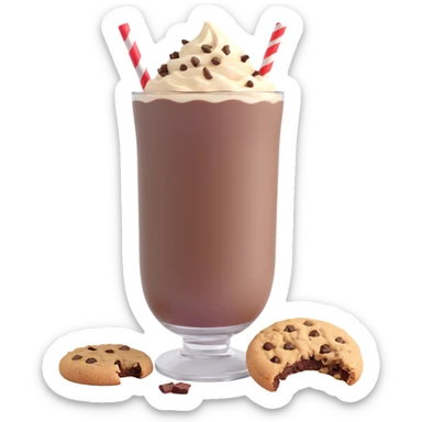 chocolate milkshake with cookie crumbles sticker