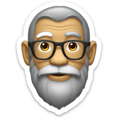 monkey professor with beard, mustace, glasses, suit football sticker