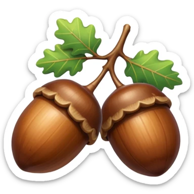 oak acorns sticker