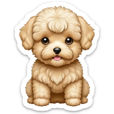Maltipoo cream color sticker
