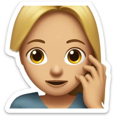 one woman saying something into the ear of another woman closing by hand sticker