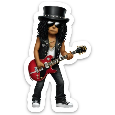 Slash from Guns'N'Roses surprised sticker
