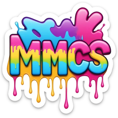 give me graffiti text that says MC  sticker