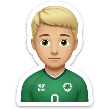 irish rugby player with short blond hair sticker