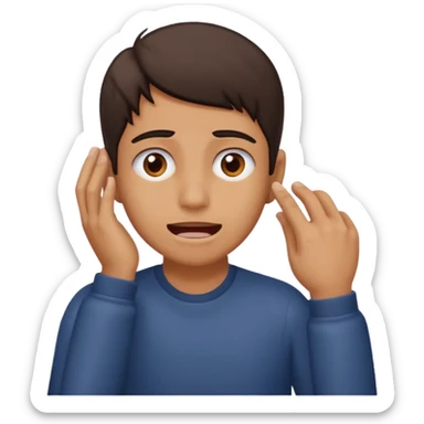 These eyes 👀, with the mouth of this emoji 😬, with a hand scratching the back of the head sticker