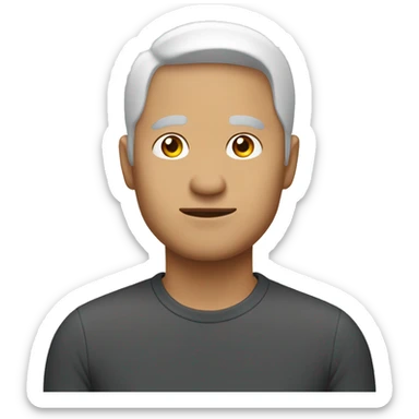 half philippino half white mid age man sticker