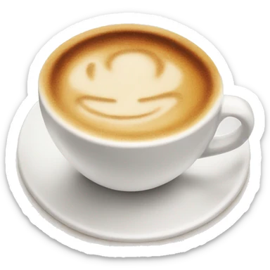 A cup of coffee latte sticker