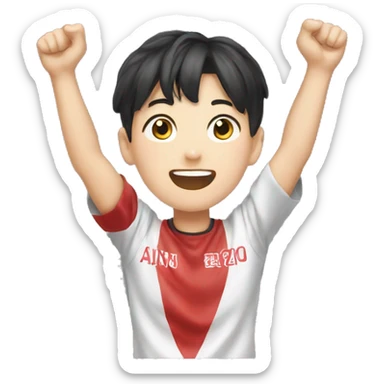 fans cheering for 'KWON YOOJIN' sticker