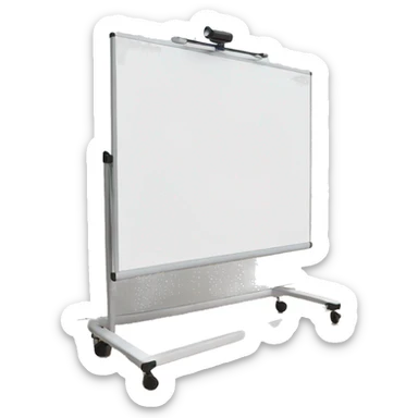 whiteboard on stand with wheels sticker