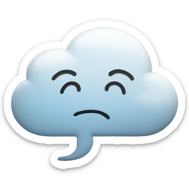 sad speech bubble in form of a cloud sticker