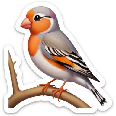 Zebra Finch bird sticker