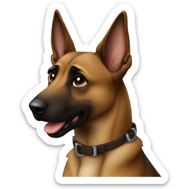 In malinois mignon who est debout et qui sourit sticker