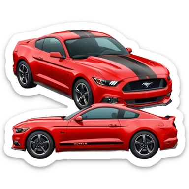 Ford Mustang with center black strip design and in written 309 and in front real pnky sticker