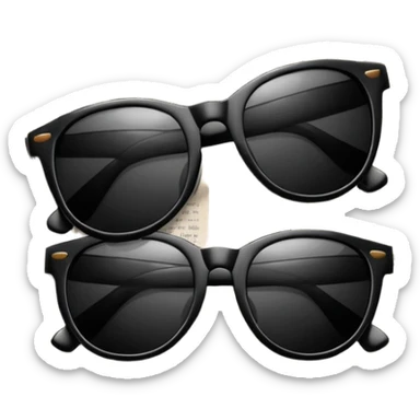 Sunglasses on newspaper sticker