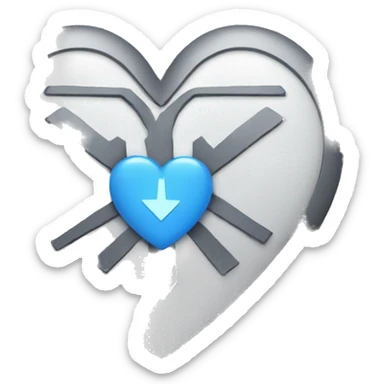 Cyber sigilism heart sticker