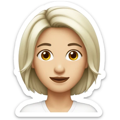 Mujer pelo corto en lado derecho, con anteojos blancos sticker