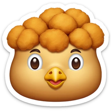 Make an emoji of a chicken nugget sticker