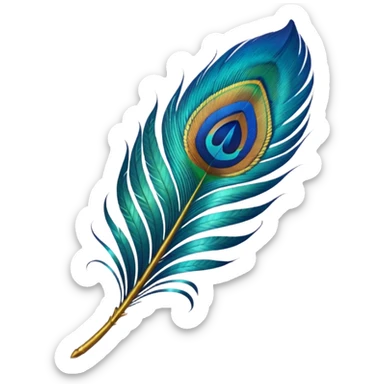 Krishna's pankh sticker