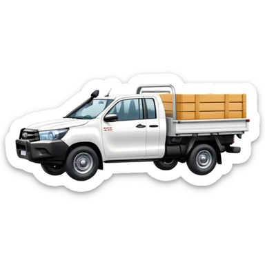 White hilux ute sticker