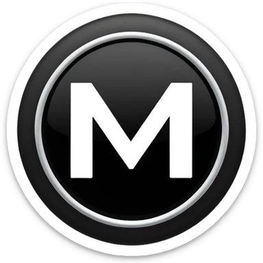 Black circle with MB written on in the middle of it. Nothing else no holes or anything. sticker