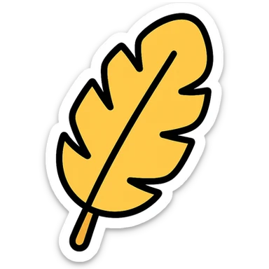 fluffy golden feather icon sticker